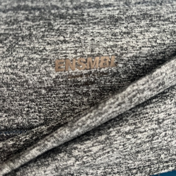 Ensmbl Space Dye Gray Crop Leggings with 3 Stripes Gray Women's X-Small XS - Picture 3 of 4